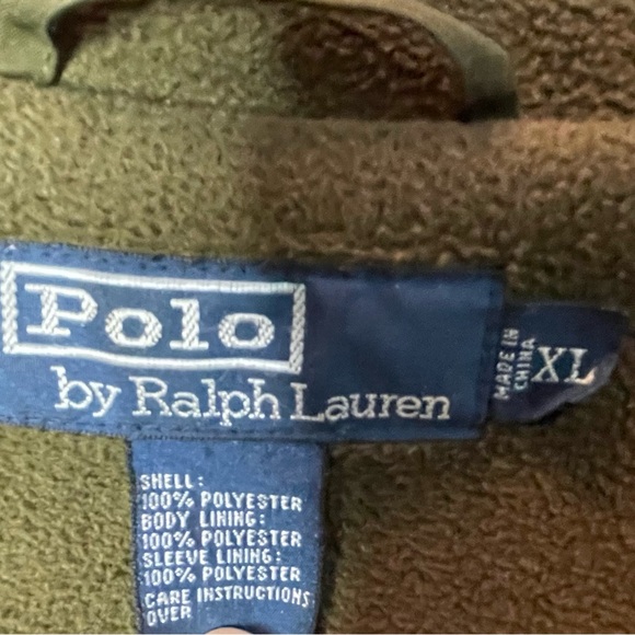 Polo by Ralph Lauren Men’s Fleece Lined Jacket Olive Green X-Large - Picture 9 of 10